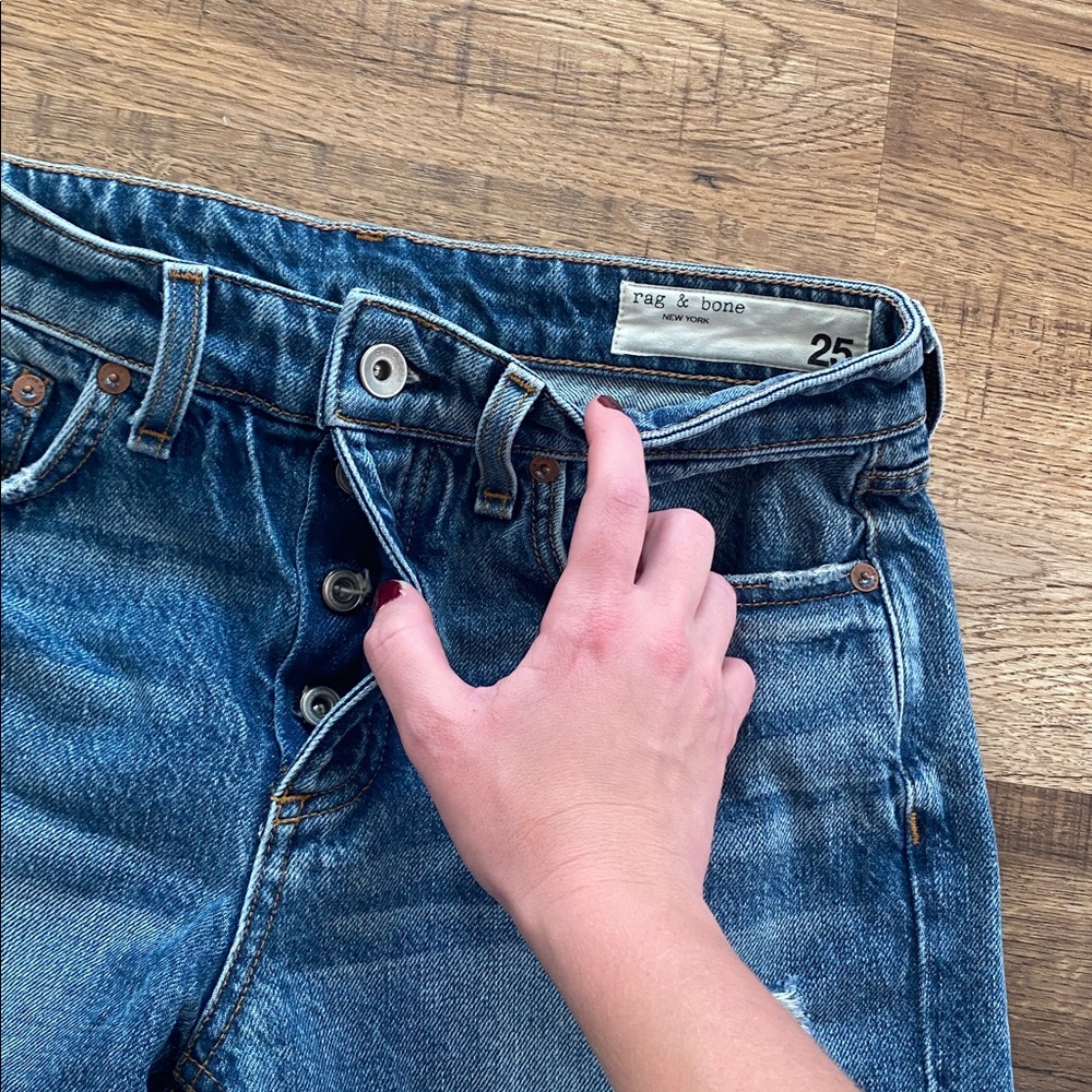 Rag & Bone Dre Low Rise Shorts Jean Denim Womens 25 - Picture 2 of 4